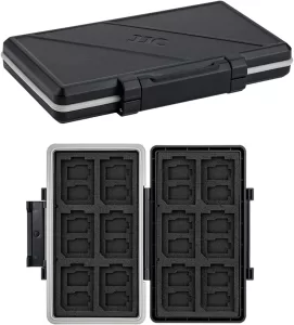 SD and MicroSD Memory Card Wallet with 36 slots