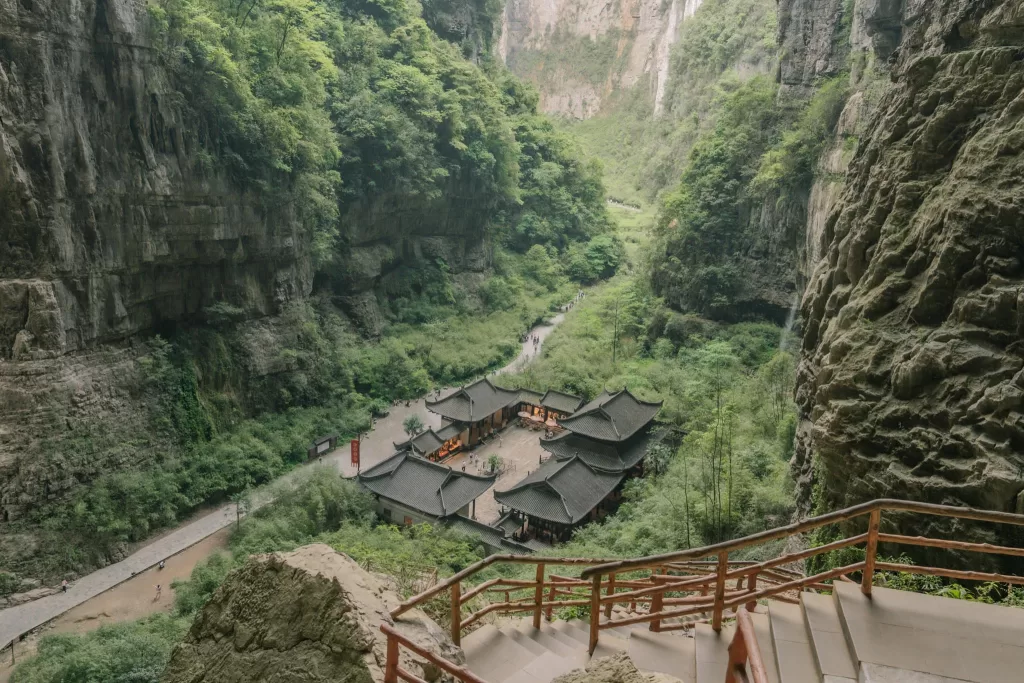 Stairs at Longshuixia Gap